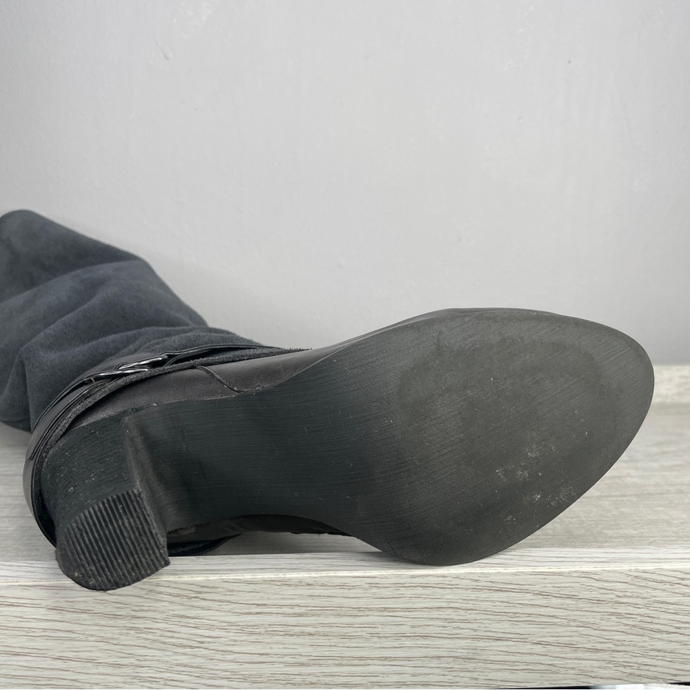 Like New! Carlos by Carlos Santana Mystery gray suede and leather boots size 8 - Picture 9 of 11